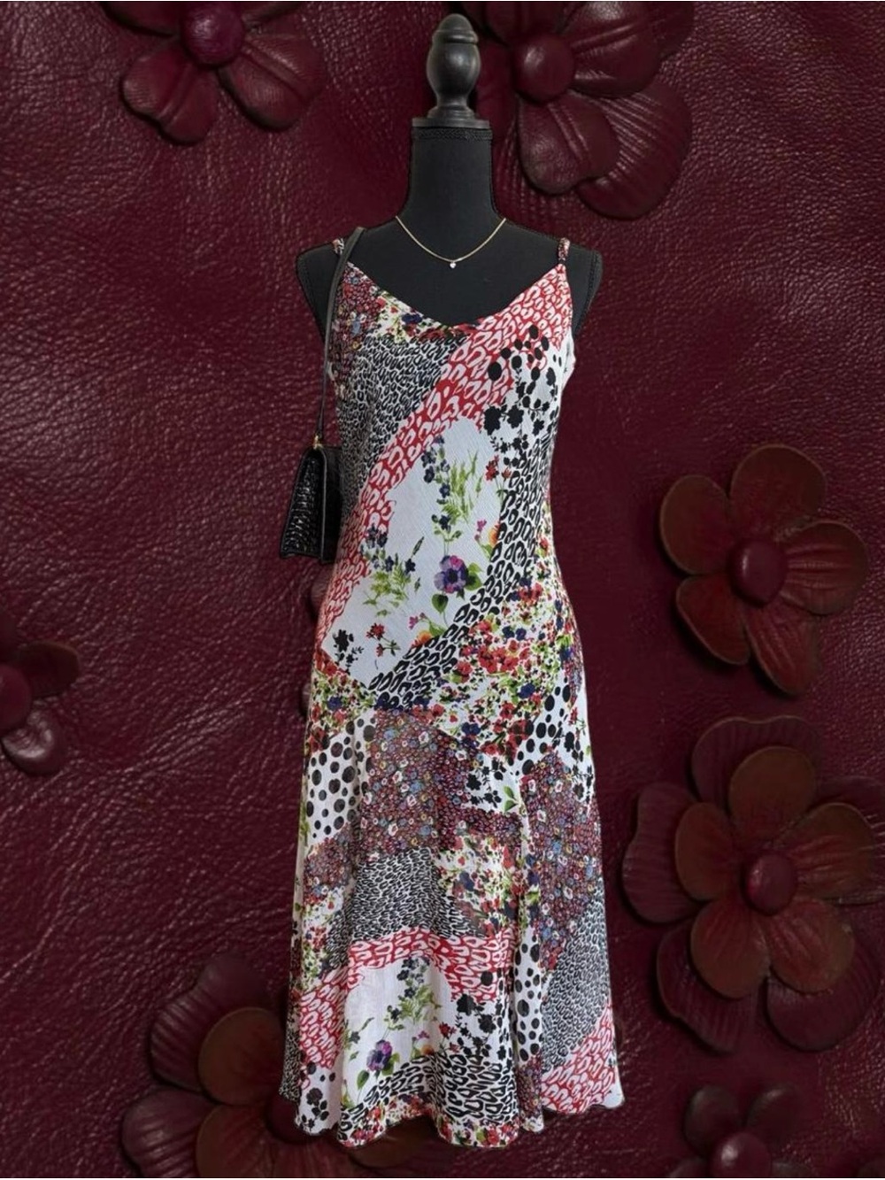 Mid 2000's Per Una - Gorgeous Festive Animal & Floral Print Cocktail Midi Dress